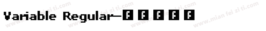 Variable Regular字体转换